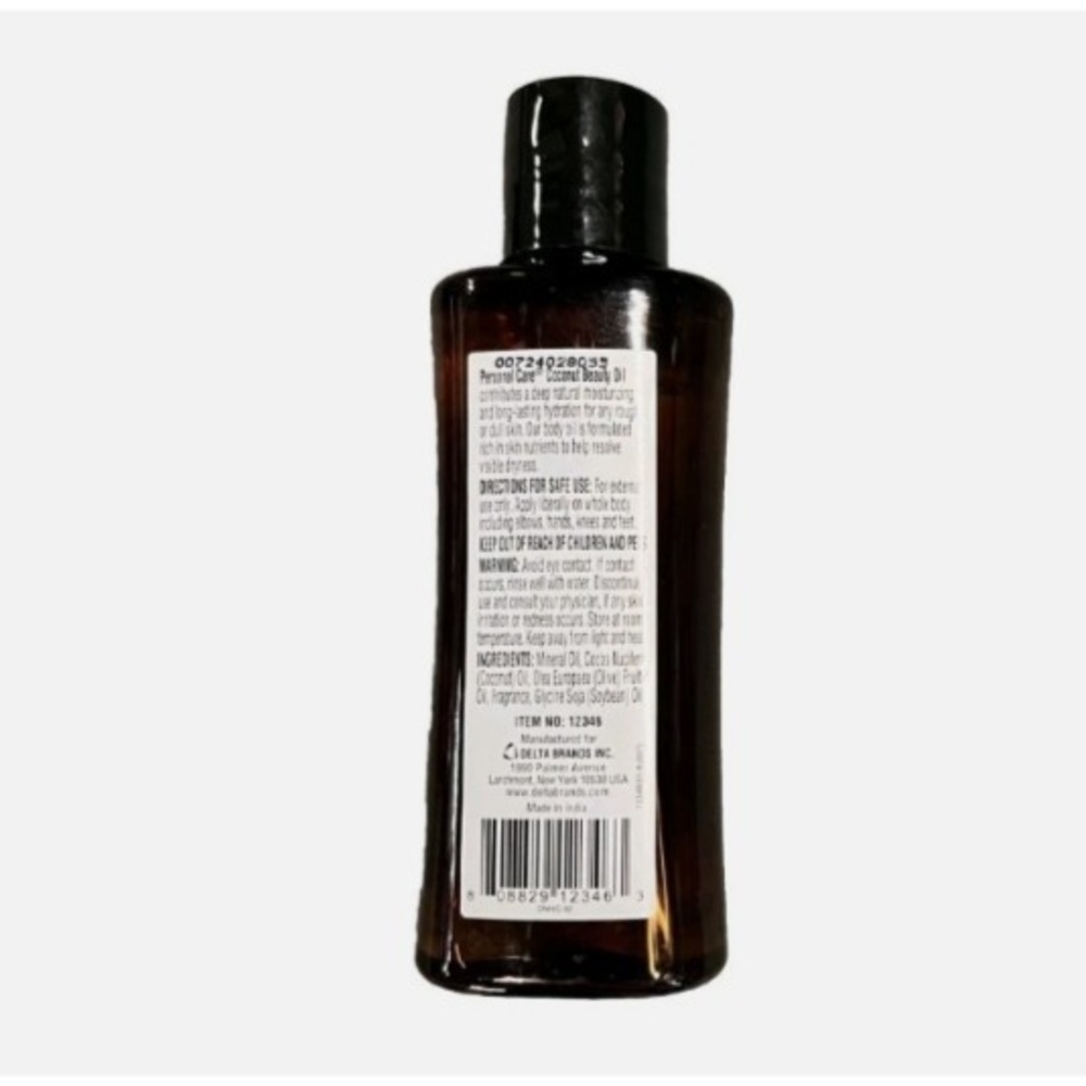 Personal Care Coconut Body Oil Made W/ Natural Coconut Oil 4 Fl Oz 2-Pack - Picture 3 of 4